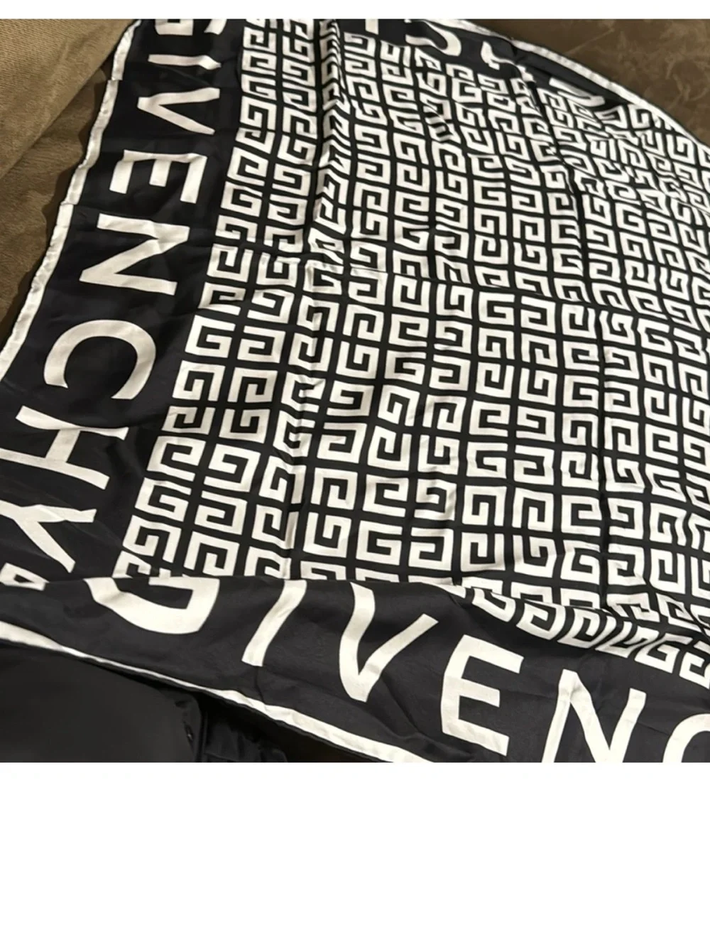 New Authentic Givenchy 100% Silk scarf Long Large pure silk